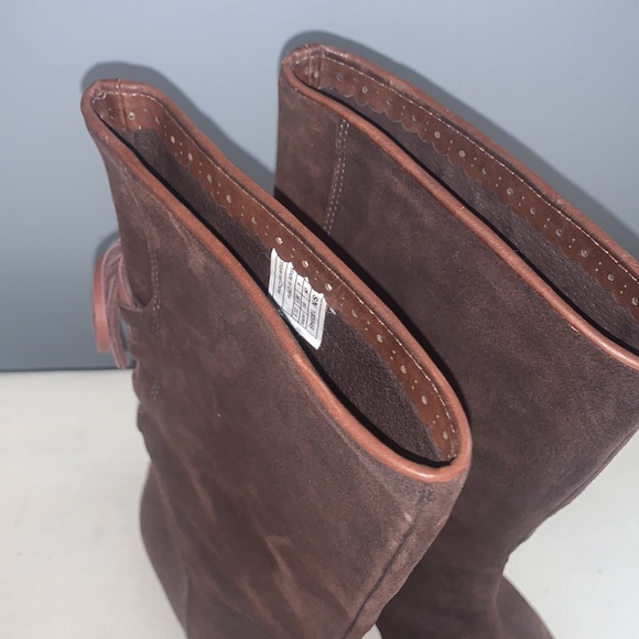 {UGG} Cary Brown Leather Lace Back Boot 5.5 - Picture 5 of 9